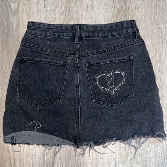 PLAYBOY mini denim skirt with‎ bling - Picture 3 of 3
